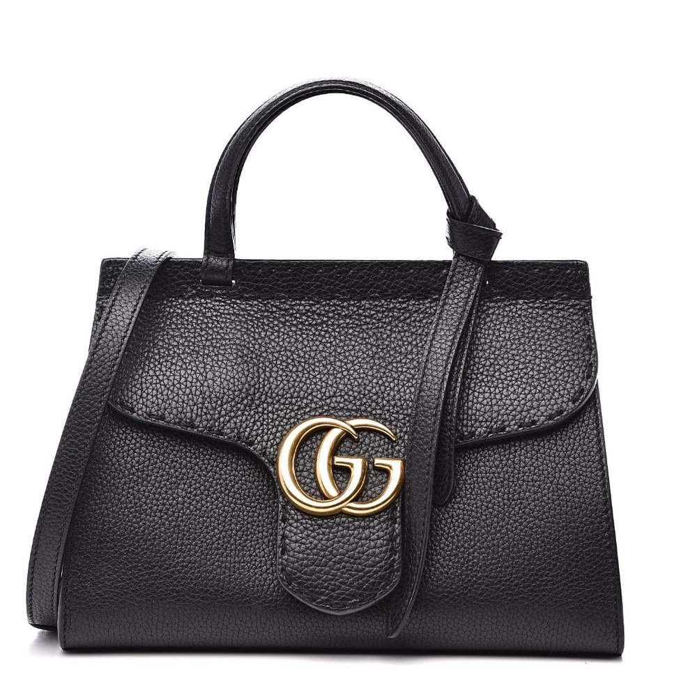 Gucci GG Marmont Top Handle Bag Leather Small
